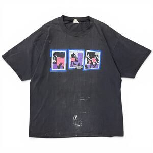 Vintage 90s Adidas Soccer T Shirt XL USA Made Faded Black Distressed Graphic Tee